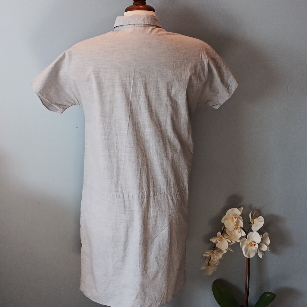 COS grey large pocket shirt dress - Picture 3 of 5